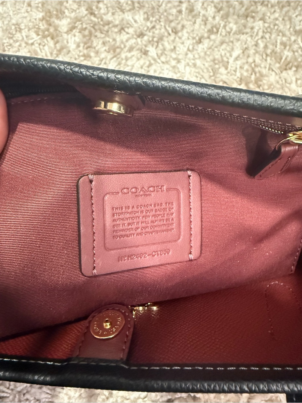 Coach Black Small City Tote - Picture 11 of 12